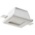 Σποτ γυψοσανίδας τοίχου οροφής χωνευτό Rory μονόφωτο 1xGU10 από γύψο και γυαλί οπάλ τετράγωνο σε χρώμα λευκό Aca | G9001GC